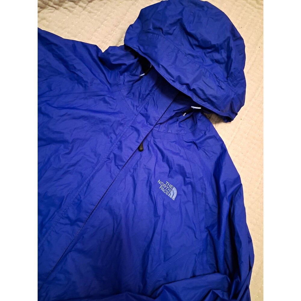 The North Face HyVent 2.5L Women's Blue Hooded Rain Jacket Coat Size XL